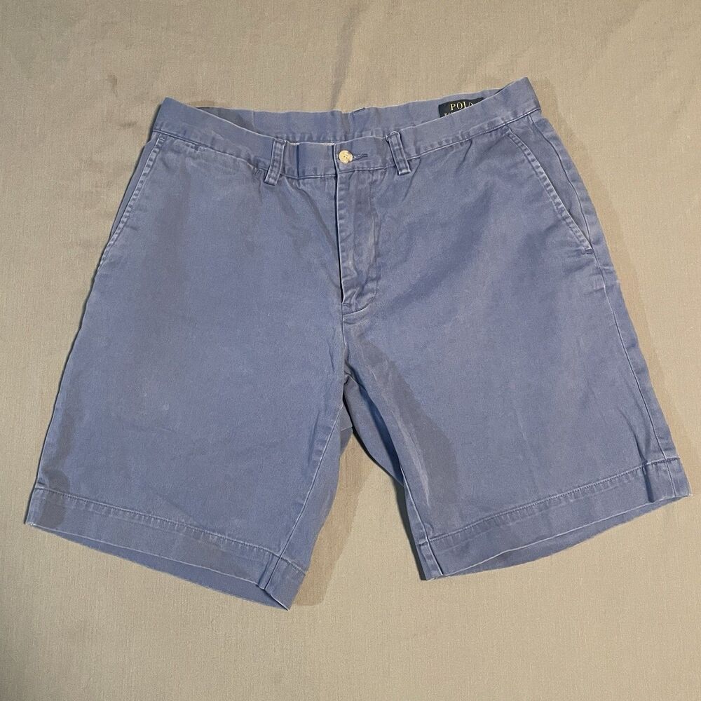 Polo Ralph Lauren Mens Classic Fit Blue Chino Shorts Size 34
